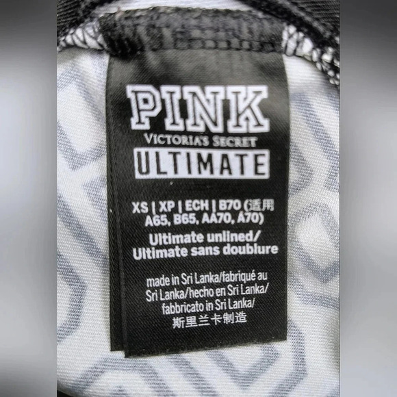 PINK Victoria's Secret Ultimate Unlined Animal Print Polka Dot Sports Bra, XS - Picture 4 of 8